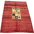 Persian Gabbeh Burgundy Rug (6'6 x 9'9)