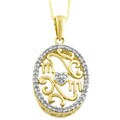 10k Yellow Gold 1/8ct TDW Diamond 'Mom' Necklace