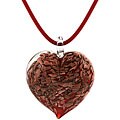 Genuine Murano Glass Red Jumbo Heart Necklace