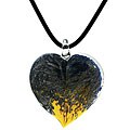 Genuine Murano Glass Yellow Jumbo Heart Necklace