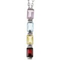 Sterling Silver Multi Gemstone Necklace
