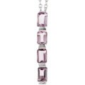 Sterling Silver Amethyst Y-shaped Necklace