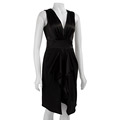 ABS by Allen Schwartz Women's Black V-neck Dress