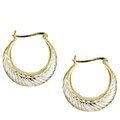 22k Gold over Sterling Silver Hoop Earrings