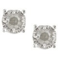 Sterling Silver 1/4ct TDW Diamond Stud Earrings (I-J, I3)