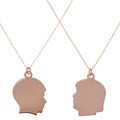 14k Yellow Gold Boy or Girl Head Pendant