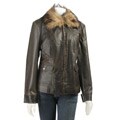 Lee Women's Stonewashed Faux Leather Scuba Jacket
