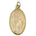 10k Gold 'St. Christopher Protect Us' Necklace