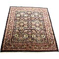 Indo Mahal Black/ Red Wool Rug (8' x 10')