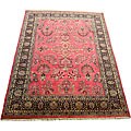 Indo Sarough Soft Red/ Black Rug (10' x 14')