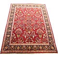 Indo Sarouk Handmade Red/ Black Rug (10' x 14')