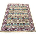 Indo William Morris Gold/ Burgundy Rug (10' x 14')