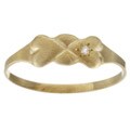 10k Gold Diamond Accent Bow Baby Ring (Size 1)