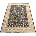 Indo Vegetable Dye Black/ Beige Rug (10' x 14')