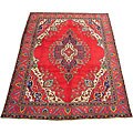 Handmade Persian Tabriz Red Rug (9'3 x 12'7)