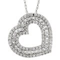 14k Gold 1/2ct TDW Diamond Heart Necklace (G-H, I1)