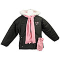 Amy Byer Big Girl's Black Quilted Jacket