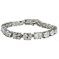 Sterling Silver Oval-cut Zirconite Bracelet