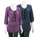 Style Fusion Women's Ruffle-front Sweater