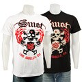 Smet Men's Short-sleeve Skull Piston Fire T-shirt