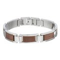 Stainless Steel Bracelet with Chocolate Brown Plating