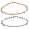 14k Gold 2ct TDW Diamond Zig-zag Tennis Bracelet (I, I1)