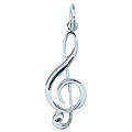 Sterling Silver Treble Clef Charm