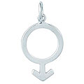 Sterling Silver Male Symbol Charm