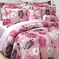Bahamas Pink Microfiber Duvet Cover Set