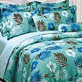 Bahamas Aqua Microfiber Duvet Cover Set
