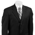 Adolfo Men's Black Wool 3-button Suit