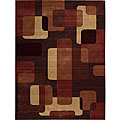 Parallels Brown Rug (3'6 x 5'6)