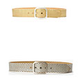 Linea Pelle Women's Metallic Mini Stud Jean Belt