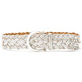 Linea Pelle Women's Metallic Braided Hip Belt