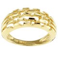 14k Gold over Silver Multi-band Ring