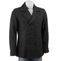 Black Rivet Men's Grey/ Black Plaid Peacoat