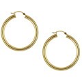 14k Yellow Gold over Silver Hoop Earrings