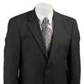 Claiborne Men's Charcoal Chalk Stripe Wool Suit