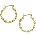 14k Yellow Gold over Silver Twisted Hoop Earrings