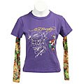 Ed Hardy Girl's Tattoo Sleeve Anchor T-shirt
