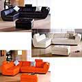 Modern Contemporary 3-piece Leather Sectional Sofa