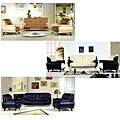 Modern 3-piece Leather Sofa Set