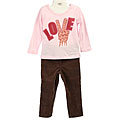 FINAL SALE Rockin' Rooster Toddler Girl's Peace and Love Pants Set