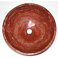 DeNovo Red Travertine Stone Vessel Sink