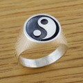 Sterling Silver Yin and Yang Ring (Mexico)