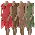 Mlle Gabrielle Women's Plus Size Crinkle Dress