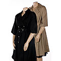 Mlle Gabrielle Women's Plus Size Trench Coat Dress