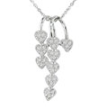 14k White Gold 1/5ct Diamond Heart Pendant