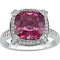 18k Gold 1/3ct TDW Diamond/ Pink Tourmaline Ring