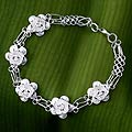 Sterling Silver 'Desert Rose' Bracelet (Indonesia)